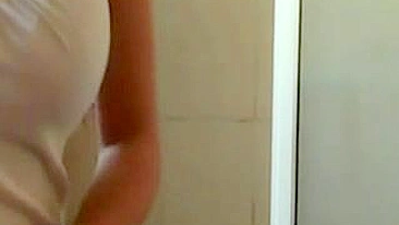 Hidden Camera in Bathroom Hot Nude Woman Filmed taking Bath