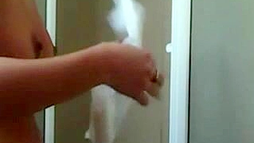 Hidden Camera in Bathroom Hot Nude Woman Filmed taking Bath