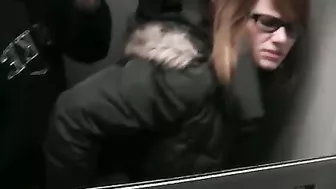 Exhibitionist Couple Makes Sex in Public Train