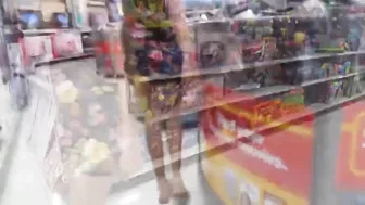 Sassy Belle In Brief Attire, Daringly Flashing In Public Store
