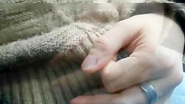 Girl gives a blowjob to a stranger in public train