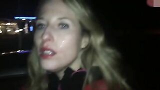 Candid Camera Woman Blows Huge Dick, Walks With Jizz-Covered Face