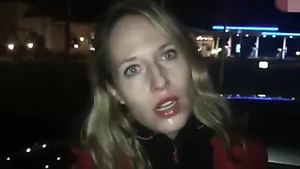 Candid Camera Woman Blows Huge Dick, Walks With Jizz-Covered Face