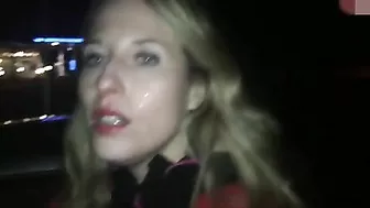 Candid Camera Woman Blows Huge Dick, Walks With Jizz-Covered Face