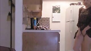 Hot Mother Teases and Masturbates in Kitchen