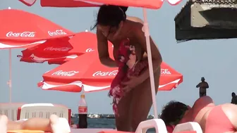 Adjectival Romanian Brunette With Large Pornographic Top Persists On Seashore