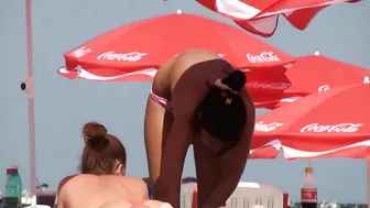 Adjectival Romanian Brunette With Large Pornographic Top Persists On Seashore