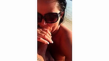 Glorious Blowjob With Cum In Mouth At The Beach!