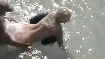 Sexy, Steamy, Romantic: Couple Caught Fucking At The Beach In The Water