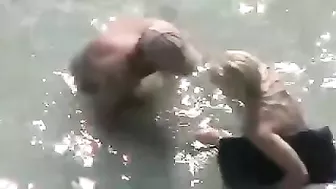 Sexy, Steamy, Romantic: Couple Caught Fucking At The Beach In The Water