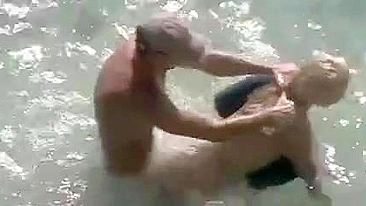 Sexy, Steamy, Romantic: Couple Caught Fucking At The Beach In The Water