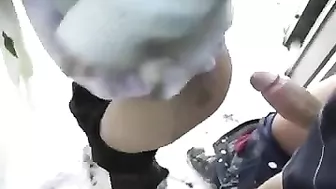 Enjoy Sultry Teen's Winter Outdoor Blowjob With Hot Steamy Climax