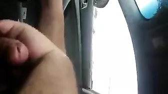 Guy Flashing Dick to Woman in Car and Cumming for Her