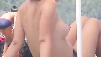 Ibiza Beach Nudist Woman with Incredible Perky Tits
