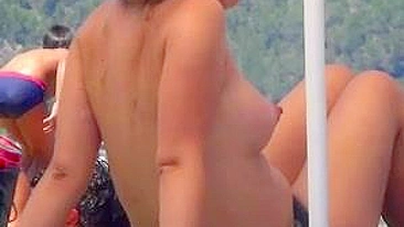 Ibiza Beach Nudist Woman with Incredible Perky Tits