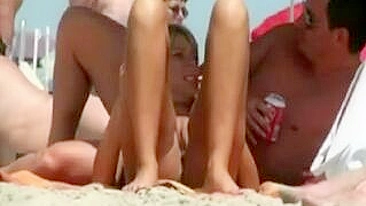 Sneaky Footage Of Naughty Blonde's Pussy On The Beach!