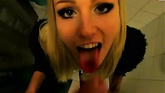 Reveal Kinky Cute Blonde With Hidden Dressing Room Blowjob