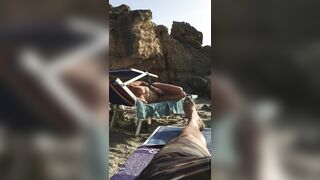 Spying On A Busty, Topless Beach Goddess In All Her Tanned Glory