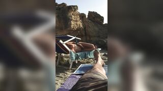 Spying On A Busty, Topless Beach Goddess In All Her Tanned Glory