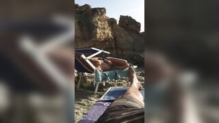 Spying On A Busty, Topless Beach Goddess In All Her Tanned Glory