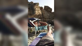 Spying On A Busty, Topless Beach Goddess In All Her Tanned Glory