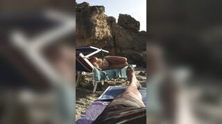 Spying On A Busty, Topless Beach Goddess In All Her Tanned Glory