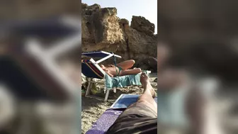 Spying On A Busty, Topless Beach Goddess In All Her Tanned Glory