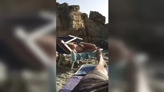 Spying On A Busty, Topless Beach Goddess In All Her Tanned Glory