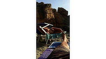 Spying On A Busty, Topless Beach Goddess In All Her Tanned Glory