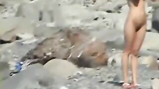 Sultry, Shameless Nudist Wife Filmed On Hidden Voyeur Cam At Beach