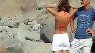 Sultry, Shameless Nudist Wife Filmed On Hidden Voyeur Cam At Beach