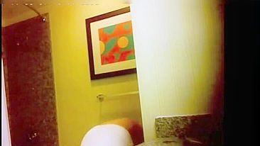 Sassy Sister's Big-Boobied Bathroom Stalking On Hidden Camera, Wow!