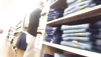 Daring Girl with Mini Upskirt in the Supermarket