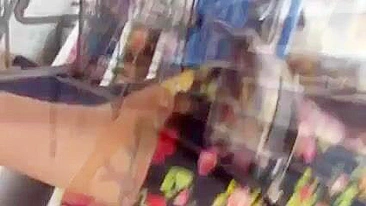 Daring Girl with Mini Upskirt in the Supermarket