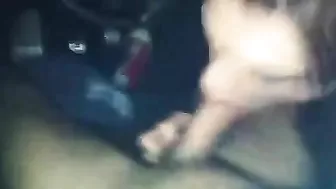 Blowjob in the Car Hooker Sucks Dick of Client