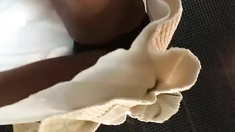 Sultry, Mature Woman, Stealthily Filmed Under Her Skirt While Shopping