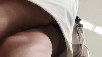 Sultry, Mature Woman, Stealthily Filmed Under Her Skirt While Shopping