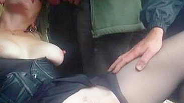 Naughty Hot Slut Wife In Car, Masturbating, Craves Cumshot