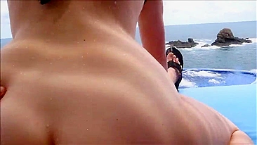 Amateur couple outdoor sex at the beach