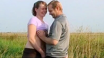 Passionate Dutch Duo Boldly Bangs By Busy Roadside