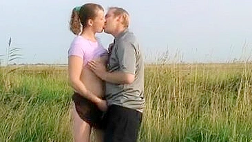 Passionate Dutch Duo Boldly Bangs By Busy Roadside