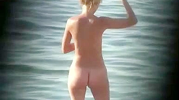 Sexy Nude Women Filmed By Voyeuristic Camera On The Beach