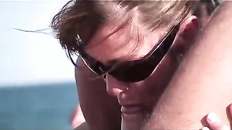 Scandalous! At The Nudists Beach, Voyeur Camera Films Your Wife Giving Blowjob