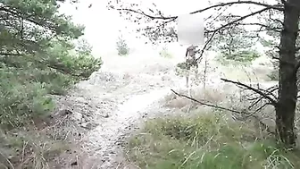 Slinky, Ebony Goddess Struts On The Sizzling Sand!