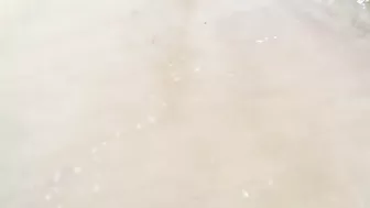 Slinky, Ebony Goddess Struts On The Sizzling Sand!