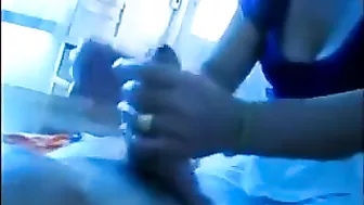 Mature, Thai Woman Gives Hand-Job, Massage, Cums Client