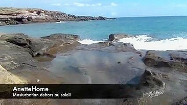 Sensual, Exposed French Wife Enjoying Leisurely Outdoor Seaside Frolic