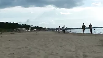 Cute Nude Amateur Girl's Beach Play