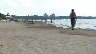 Cute Nude Amateur Girl's Beach Play
