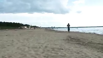 Cute Nude Amateur Girl's Beach Play